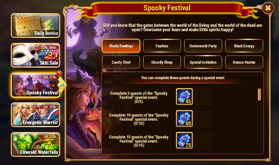 Spooky Festival Hero Wars Dominion Era